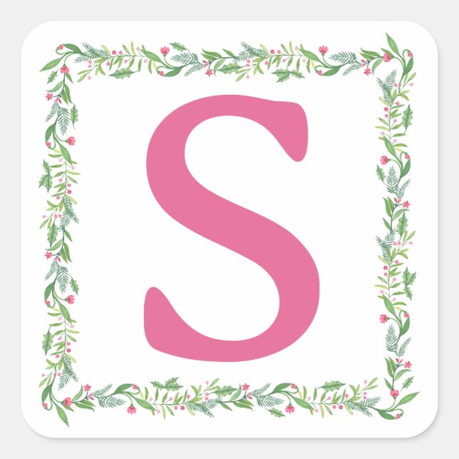 Adesivo Quadrado Swag Evergreen do Grande Milênio | Monograma (Frente)