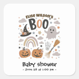 Adesivo Quadrado Sweet Little Halloween boo is on the way