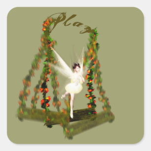 Adesivo Quadrado Swing Fairy Sticker