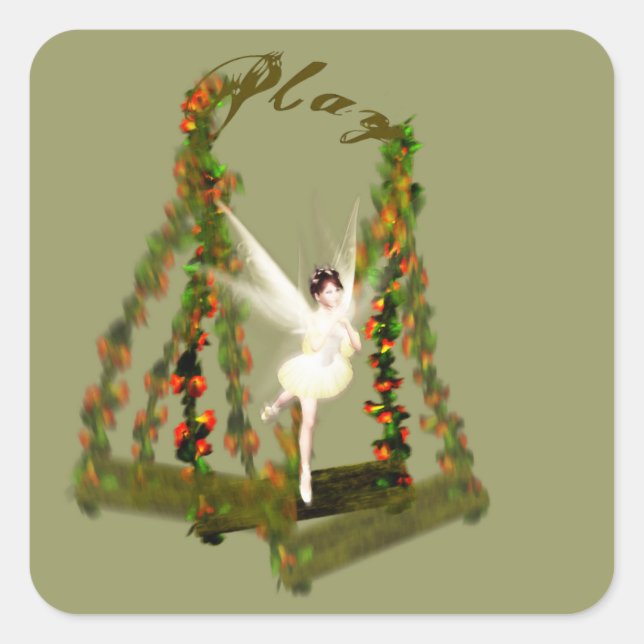 Adesivo Quadrado Swing Fairy Sticker (Frente)