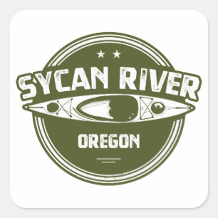 Adesivo Quadrado Sycan River Oregon Kayaking
