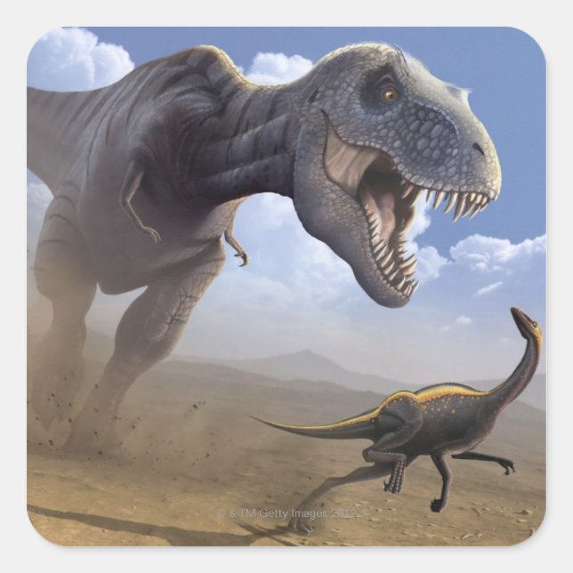 Adesivo Quadrado T Rex (Frente)