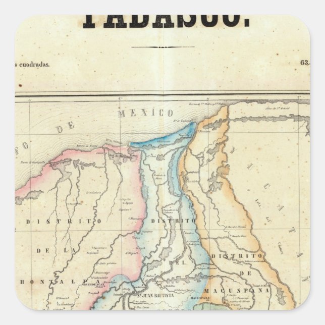 Adesivo Quadrado Tabasco, México (Frente)