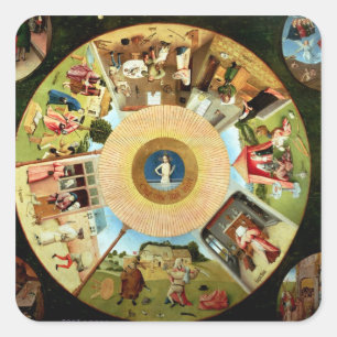 Adesivo Quadrado Tabletop dos sete pecados mortais