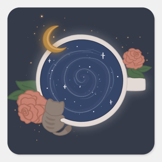 Adesivo Quadrado Taça Celestial (Frente)