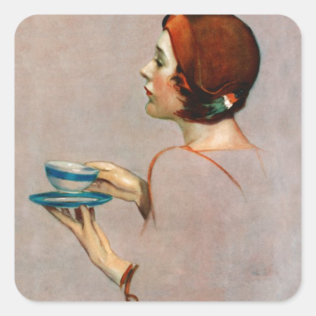 Adesivo Quadrado Taça de Java (Frente)