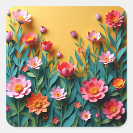 Adesivo Quadrado Taça de Joy: Coleção de Vinheta de Café