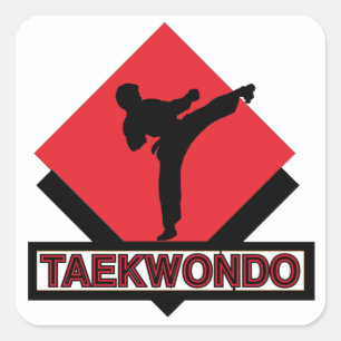 Adesivo Quadrado Taekwondo Square Stickers