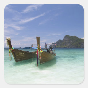 Adesivo Quadrado Tailândia, Ilha Phi Phi Don, praia de Yong Kasem,