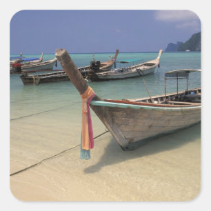 Adesivo Quadrado Tailândia, Mar de Andamão, Ilha Ko Phi Phi,