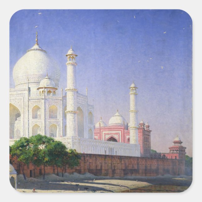 Adesivo Quadrado Taj Mahal (Frente)