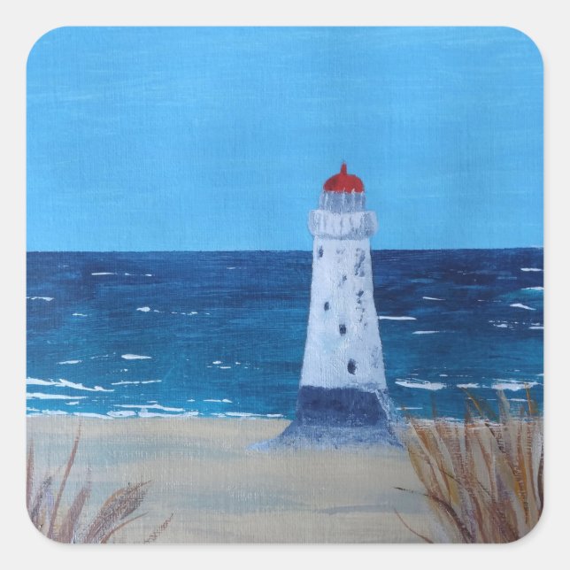 Adesivo Quadrado Talacre Lighthouse (Frente)