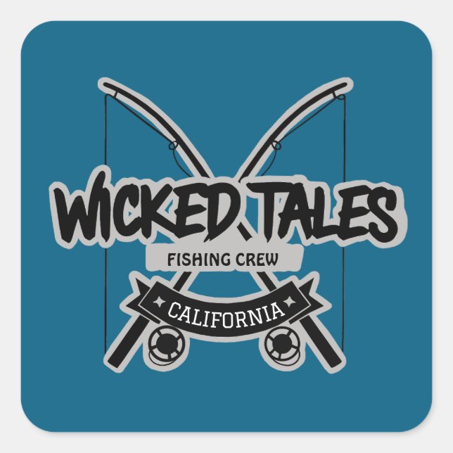 Adesivo Quadrado Tales Perversos A Pescar Tripulação (Frente)