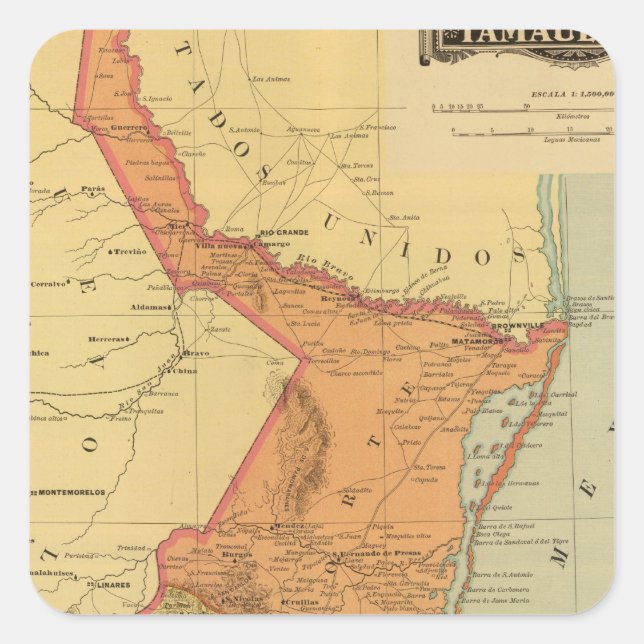 Adesivo Quadrado Tamaulipas (Frente)