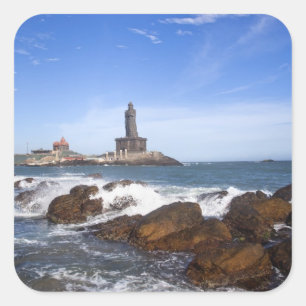Adesivo Quadrado Tamil Nadu da estátua   de Thiruvalluvar do santo
