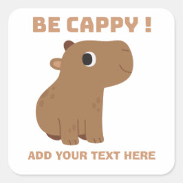 Adesivo Quadrado Tampa Capivara Personalizada