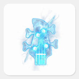 Adesivo Quadrado Tampa do violão  Diretor De Um Bass Guitar Player