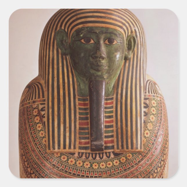 Adesivo Quadrado Tampa exterior do sarcófago de Psametik I (664-61) (Frente)