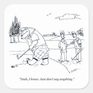 Adesivo Quadrado Tampas quadradas grandes de Golfe