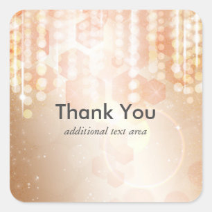 Adesivo Quadrado Tan Coral & Cream Glamor Lights Stickers