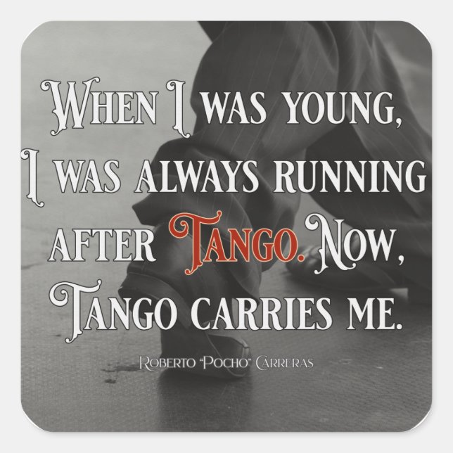 Adesivo Quadrado Tango argentino Carregar citação (Frente)