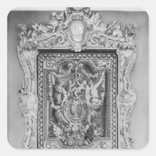 Adesivo Quadrado Tapeçaria de casaco de armas da Família Real Fra