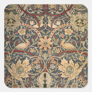 Adesivo Quadrado Tapeçaria Faux William Morris Bullerswood