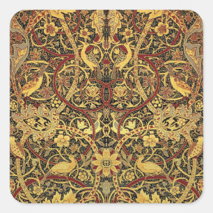 Adesivo Quadrado Tapeçaria Faux William Morris Bullerswood