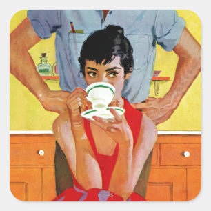 Adesivo Quadrado Tarde Demais Para Compensar