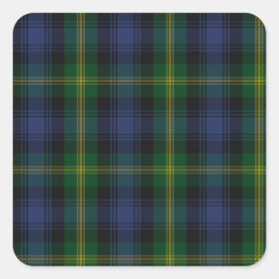 Adesivo Quadrado Tartan da família do clã de Gordon