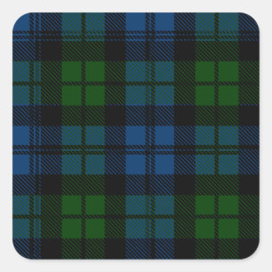 Adesivo Quadrado Tartan das forças armadas de Campbell do clã