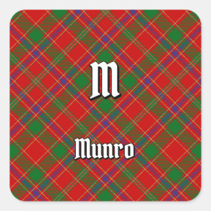 Adesivo Quadrado Tartan do Clã Munro