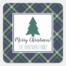 Tartan Plaid Natal, Azul Marinho e Verde Feriado