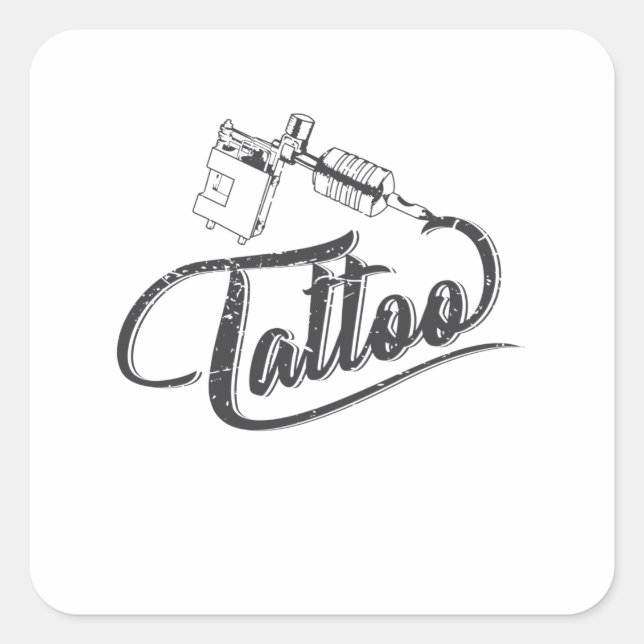 Adesivo Quadrado Tattoo Maschine Tätowierung Körperkult mit Tattoon (Frente)
