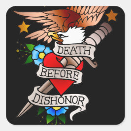 Adesivo Quadrado tatuagem da águia vintage