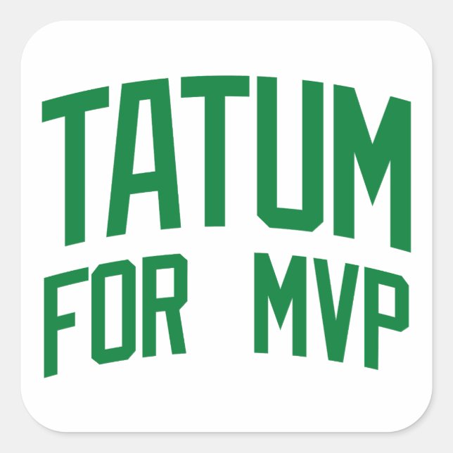 Adesivo Quadrado Tatum para MVP - Boston Basball (Frente)