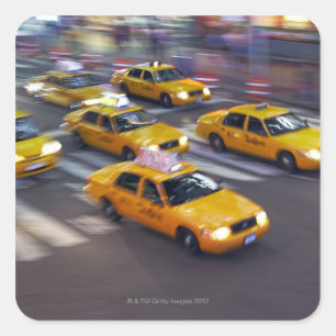 Adesivo Quadrado Táxi amarelo de New York