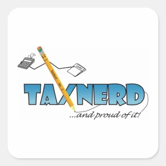 Adesivo Quadrado TaxNerd Swag Sticker - para qualquer coisa (Frente)