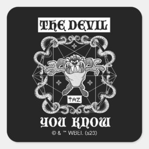 Adesivo Quadrado TAZ™ O Diabo que você conhece