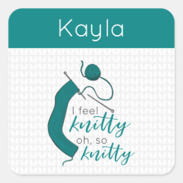 Adesivo Quadrado Teal Eu Me Sinto Bela, Oh Tão Bela