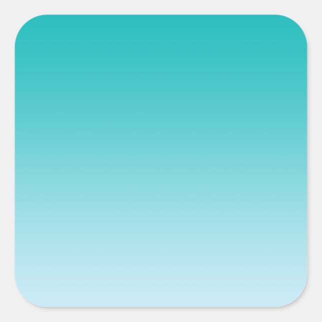 Adesivo Quadrado Teal Ombre (Frente)