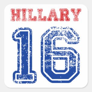 Adesivo Quadrado Team Hillary 2016