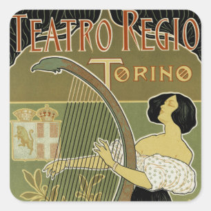 Adesivo Quadrado Teatro REGIO Torino