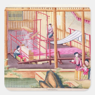 Adesivo Quadrado Tecelagem