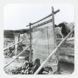 Adesivo Quadrado Tecelões do Navajo, c.1914