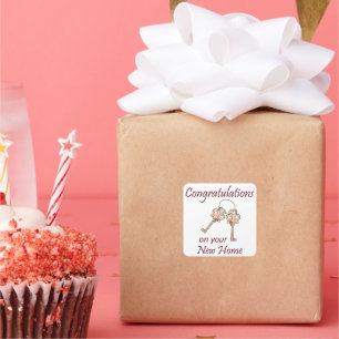 Adesivo Quadrado Teclas para nova casa