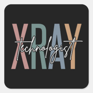 Adesivo Quadrado Tecnologia de raios X da Xray Tech Multicolor