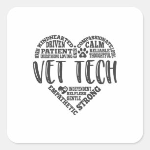 Adesivo Quadrado Tecnologia de veteranos, tecnologia veterinária, t