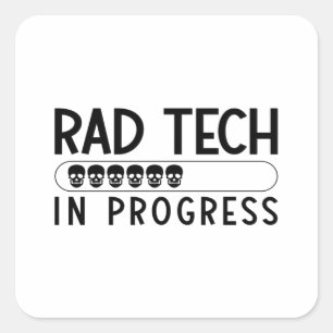 Adesivo Quadrado Tecnologia Radiológica Rad Tech em Andamento