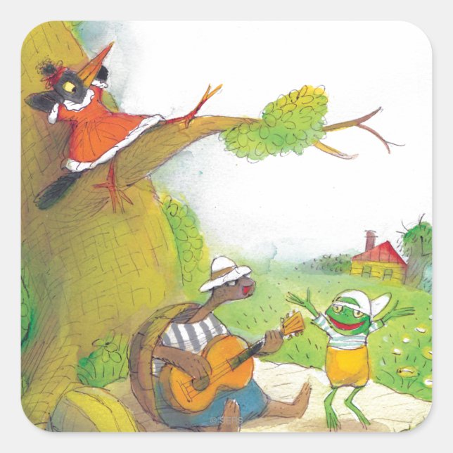 Adesivo Quadrado Ted, Ed e Caroll O Picnic 1 (Frente)